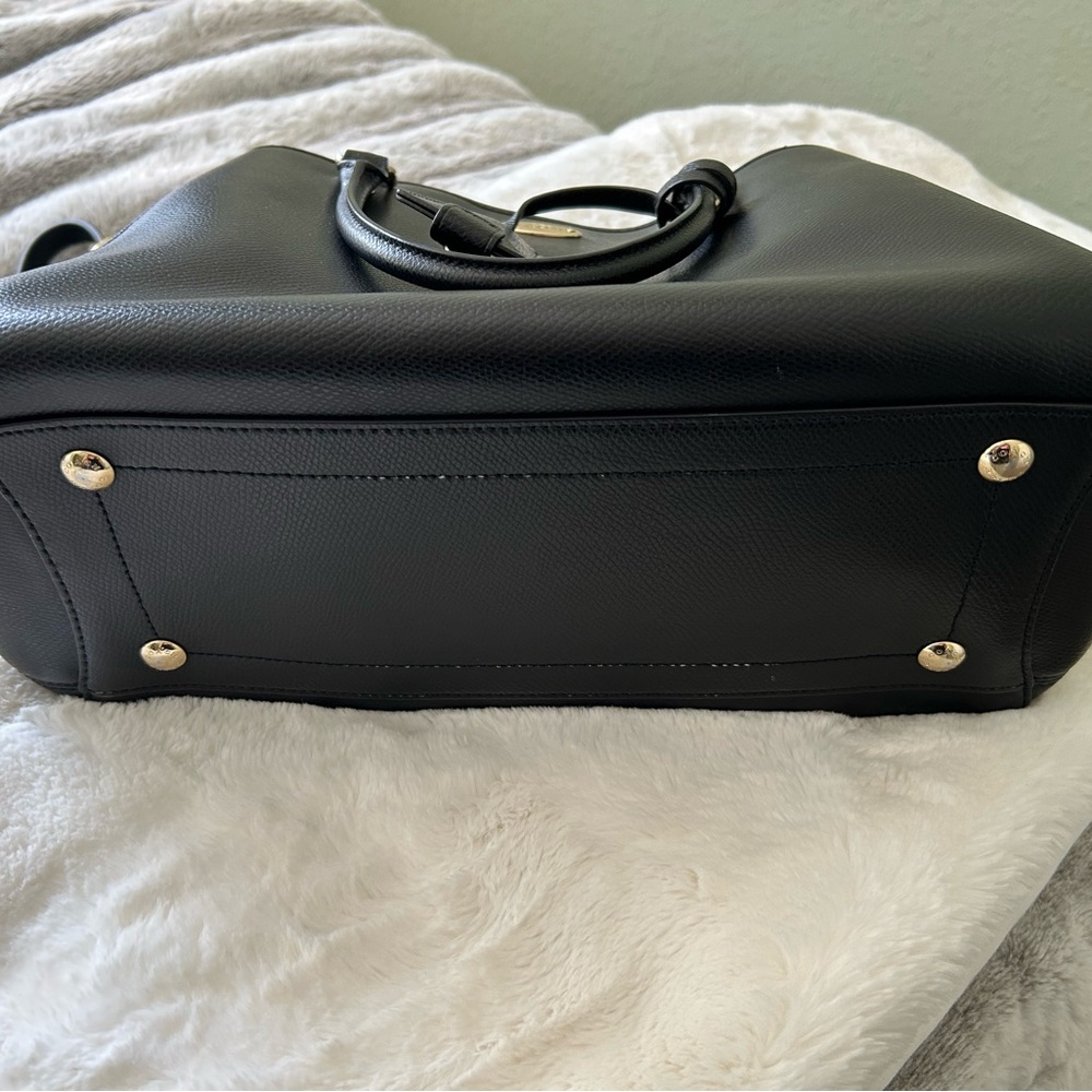 Coach Black Leather Satchel Bag - Black - Picture 9 of 10